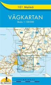 Wegenkaart - landkaart 101 Vägkartan Malmo | Lantmäteriet