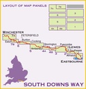 Wandelkaart - Fietskaart South Downs Way | Harvey Maps