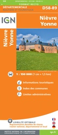 Wegenkaart - landkaart 721340 Nièvre - Yonne | IGN - Institut Géographique National