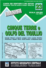 Wandelkaart 23 Cinque terre e golfo del tigullio | IGC - Istituto Geografico Centrale