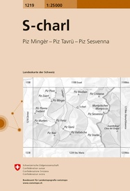 Wandelkaart - Topografische kaart 1219 S-charl | Swisstopo