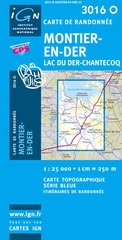 Wandelkaart - Topografische kaart 3016O SB - Serie Bleue Montier-En-Der Lac Du Der-Chantecoq | IGN - Institut Géographique National