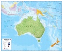 Wandkaart Australasia, Australië, Nieuw Zeeland en deel Oceanië, 120 x 100 cm | Maps International Wandkaart Australasia - Australië, Nieuw Zeeland en deel Oceanië, 120 x 100 cm | Maps International