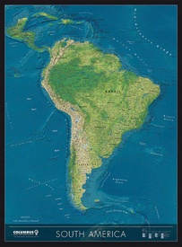 Wandkaart Zuid Amerika, 85 x 115 cm | Columbus Verlag