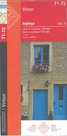 Topografische kaart - Wandelkaart 71-72 Topo50 Virton | NGI - Nationaal Geografisch Instituut