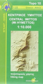 Wandelkaart 1.22 Central Imittos - Mt Hymettos | Anavasi