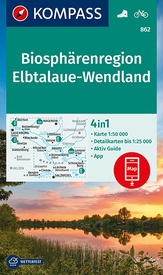 Wandelkaart 862 Biosphärenregion Elbtalaue - Wendland | Kompass
