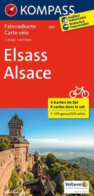 Fietskaart 3501 Elsass - Alsace , Elzas | Kompass