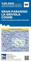 Wandelkaart 101 Gran Paradiso - La Grivola - Cogne | IGC - Istituto Geografico Centrale