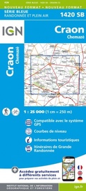 Wandelkaart - Topografische kaart 1420SB Craon | IGN - Institut Géographique National