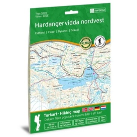 Wandelkaart 3056 Topo 3000 Hardangervidda nordvest | Nordeca