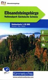 Wandelkaart 18 Outdoorkarte Elbsandsteingebirge | Kümmerly & Frey