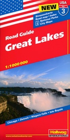 Wegenkaart - landkaart 03 Great Lakes USA | Hallwag