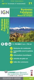 Fietskaart - Wandelkaart 75021 Pyrenees Catalanes, Font Romeu, Massif Canigou Map | IGN - Institut Géographique National