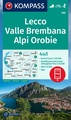 Wandelkaart 105 Lecco - Valle Brembana | Kompass
