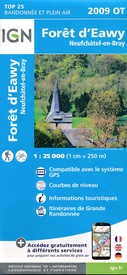 Topografische kaart - Wandelkaart 2009OT Forêt d'Eawy, Neufchâtel-en-Bray | IGN - Institut Géographique National