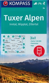 Wandelkaart 34 Tuxer Alpen | Kompass