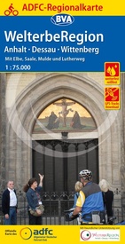 Fietskaart ADFC Regionalkarte Welterberegio Anhalt - Dessau - Wittenberg | BVA BikeMedia