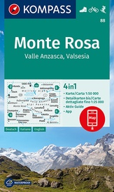 Wandelkaart 88 Monte Rosa | Kompass