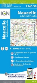 Wandelkaart - Topografische kaart 2340SB Naucelle, La Salvetat, Peyrales | IGN - Institut Géographique National