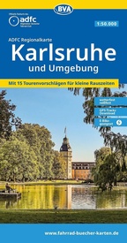 Fietskaart ADFC Regionalkarte Karlsruhe & omgeving fietskaart | BVA BikeMedia