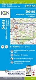 Wandelkaart - Topografische kaart 2618SB Sens | IGN - Institut Géographique National