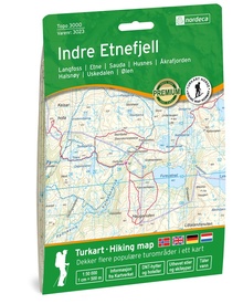 Wandelkaart 3023 Topo 3000 Indre Etnefjell | Nordeca
