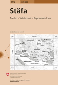 Wandelkaart - Topografische kaart 1112 Stäfa | Swisstopo