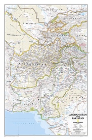 Wandkaart Afghanistan & Pakistan, 55 x 83 cm | National Geographic