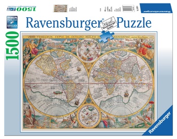 Legpuzzel Wereldkaart 1594 met 1500 stukjes | Ravensburger