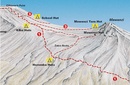Wandelkaart trekkingmap Kilimanjaro-Kibo | Climbing-map