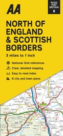 Wegenkaart - landkaart 8 Road Map Britain North of England & Scottish Borders | AA Publishing
