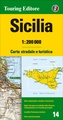 Fietskaart - Wegenkaart - landkaart 14 Sicilia, Sicilië, Sicilie | Touring Club Italiano