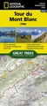 Wandelkaart 4010 Tour du Mont Blanc | National Geographic
