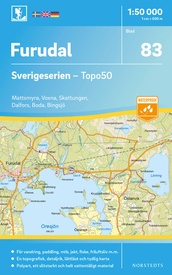 Wandelkaart - Topografische kaart 83 Sverigeserien Furudal | Norstedts
