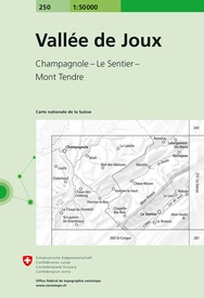 Wandelkaart - Topografische kaart 250 Vallée de Joux | Swisstopo