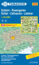 Wandelkaart 029 Schlern - Rosengarten - Sciliar - Catinaccio - Latemar | Tabacco Editrice