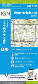 Wandelkaart - Topografische kaart 2022SB Montrichard, Contres | IGN - Institut Géographique National