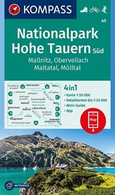 Wandelkaart 49 Nationalpark Hohe Tauern Süd | Kompass