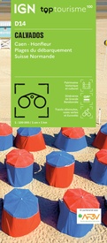 Fietskaart - Wegenkaart - landkaart D14 Top D100 Calvados | IGN - Institut Géographique National