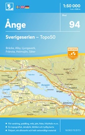 Wandelkaart - Topografische kaart 94 Sverigeserien Ånge | Norstedts