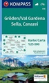 Wandelkaart 616 Gröden/Val Gardena - Sella - Canazei | Kompass