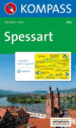 Wandelkaart 763 Spessart | Kompass