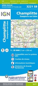 Topografische kaart - Wandelkaart 3221SB Champlitte | IGN - Institut Géographique National