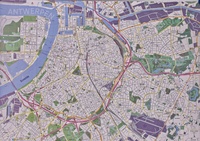 Antwerpen stadsplan | 98.x 68 cm | Geplastificeerd