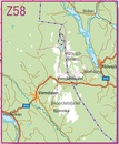 Wandelkaart Z58 Fjällkartan Klövsjö - Vemdalen | Lantmäteriet