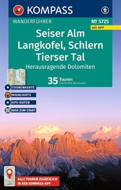 Wandelgids 5725 Seiser Alm, Langkofel, Schlern, Rosengarten | Kompass