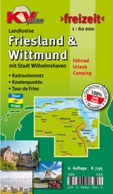 Fietsknooppuntenkaart Friesland & Wittmund Landkreise mit Wilhelmshaven | Kommunalverlag Tacken
