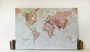 Wereldkaart op canvas World executive canvas, 101 x 76 cm | Maps International