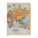 Notitieboekje met vintage wereldkaart Set van 3 mini  | Cavallini & Co